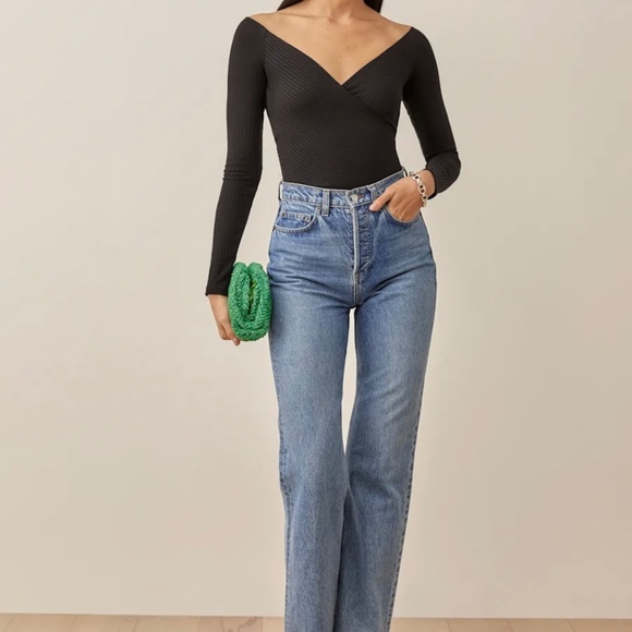 Reformation Minnie Black Top Size Small - Picture 3 of 7